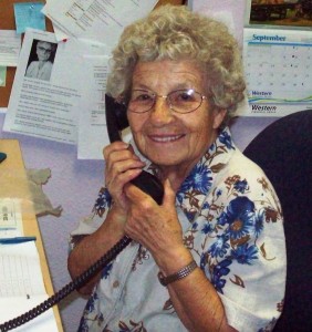 PGCOS Outreach Volunteer Nellie making phone calls